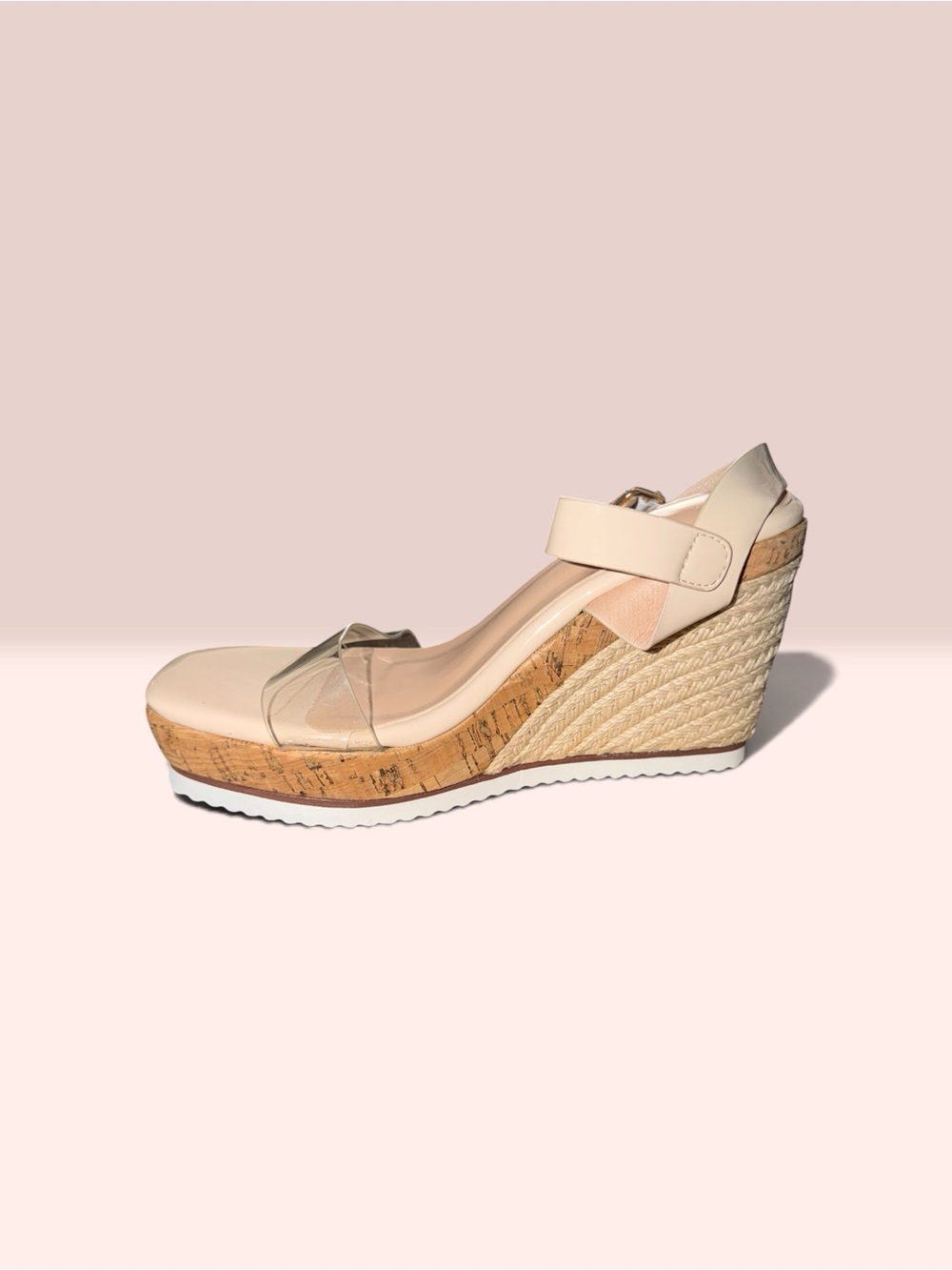 Wedge Espadrille Sandal in Nude